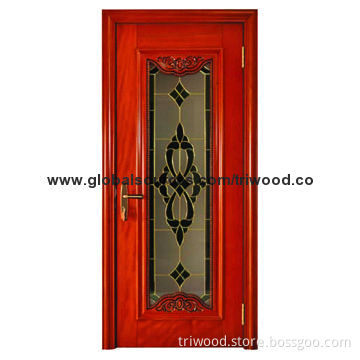 Solid Wood Door with 100% Solid Wood and Environment-friendly Clear Lacquer